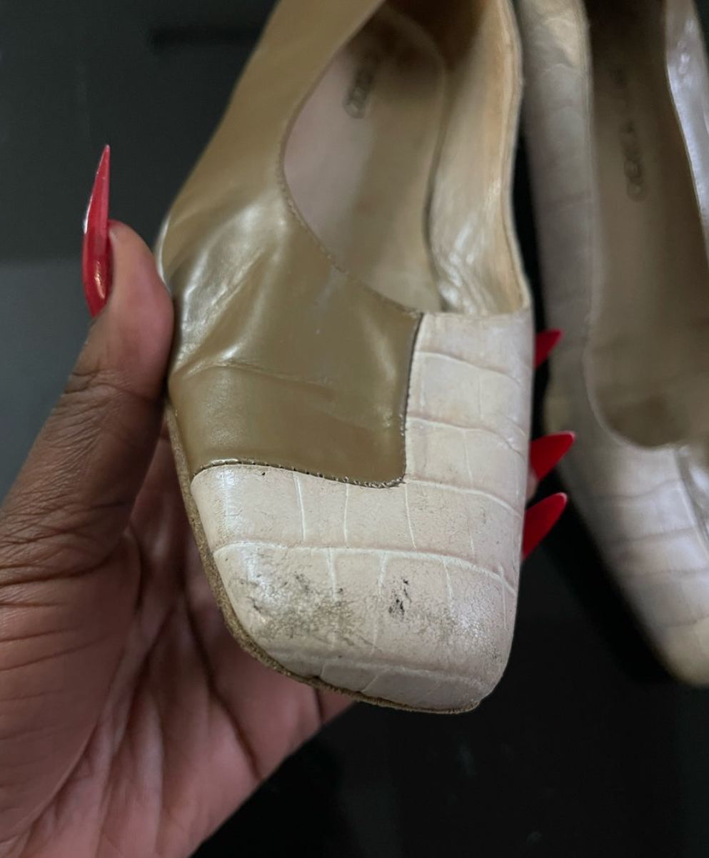 square toe vintage heels