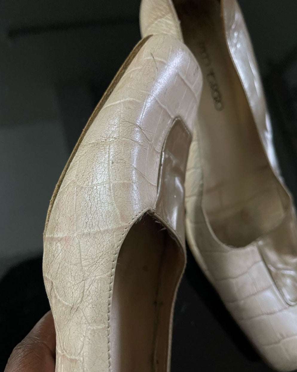 square toe vintage heels